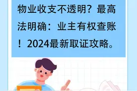 物业收支不透明？最高法明确：业主有权查账！2025最新取证攻略。图片