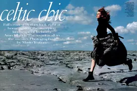 CELTIC CHIC VOGUE US SEPT 1998 浪漫海边爱情故事形象大片图片