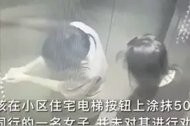 河南一男孩用502涂抹电梯按钮，同行的成年姐姐未制止，物业回应：已报警，电梯按键要赔偿，批评教育少不了图片