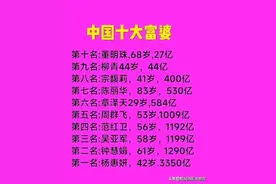 中国十大富婆，有人整理出来了，不知道的，收藏起来看看。图片