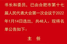 最新！合肥市选举产生市长、副市长图片
