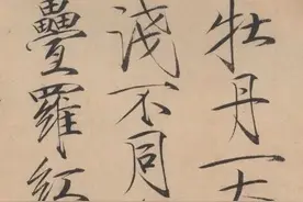 书画契合的典范——宋徽宗赵佶瘦金体书法《牡丹诗帖》欣赏图片
