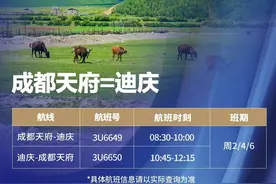 成都⇌香格里拉，1.5小时飞拢！图片