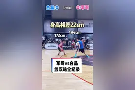 身高相差22厘米的对决！武汉站胜者组半决赛：黄宇军vs白晶！#陈泽文战胜军哥路人王武汉站夺冠 #路人王2022赛季 #抖音篮球季