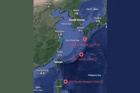 美三航母排一排，解放军9架轰6K霸气同框，可齐射36枚鹰击12图片