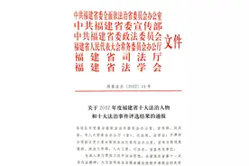 2022年度福建省十大法治人物和十大法治事件评选结果揭晓图片