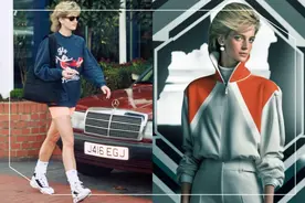 戴安娜王妃穿上Adidas运动服演绎跨时代流行，AI技术再现经典图片