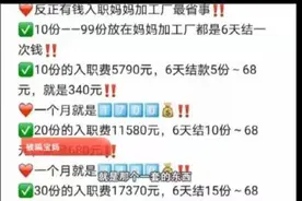 莫让“手工活”套路欺骗了你，赚钱不成反搭钱图片