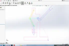 用SolidWorks草图块绘制的手动冲压动画图片