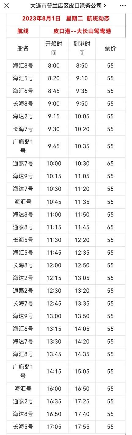 大连长海县大长山岛自驾旅游攻略暨游后总结