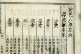 彭氏家谱源流本彭氏六修家乘图文修改本图片