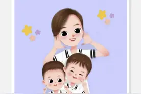 亲子头像：一家四口，俩儿子图片