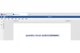 speedoffice（Word）怎么将文字设置成倾斜的图片