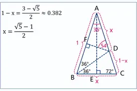 中考几何进阶 辅助线法则（27）黄金分割 金三角与三角函数计算图片