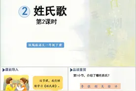 23春部编版语文一年级下册2《姓氏歌》第2课时 精品PPT课件图片