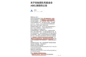 Pi 币仿盘：ABEL 宣布跑路图片