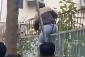 男子为爱翻墙被保安狂追，学校回应：骑车三天三夜是假消息，他现在在派出所图片