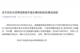 杭州千岛湖欢乐水世界回应游客溺亡：游玩项目时落水失踪，被打捞出已无生命体征，相关部门正调查图片