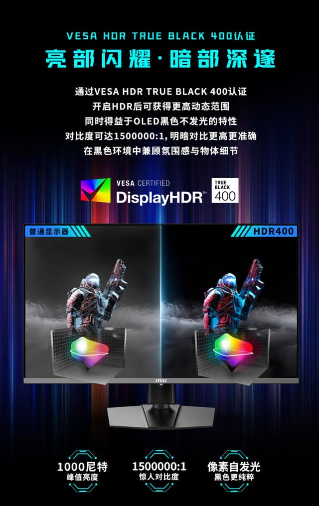入门的价格，满分的体验！顶级游戏享受就选微星显示器