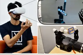 戴着VR头盔教机器人抓握，机器人当场就学会了图片