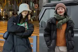 人人都有黑色羽绒服，怎么穿才出彩？学这3招，搭裙子裤子都好看图片