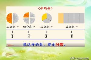 三年级数学上册:“分数的初步认识”这单元，重点掌握这3个内容图