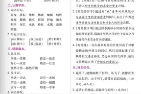 五年级语文下册知识点总结，1~8单元图片
