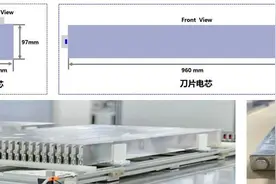比亚迪刀片电池内部拆解照片图片