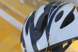 成都骑友绿道骑行遭风筝线割穿头盔图片