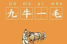 今日成语典故 ：九牛一毛图片