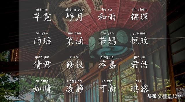 诗词起名：结合发音寓意，起个好听悦耳的女宝宝名字，个个有品