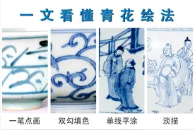 一张图了解青花绘画技法，看完就会快速区分（1）图片
