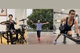 组乐队、玩轮滑、健身房撸铁......这样的老年生活有点“飒”图片