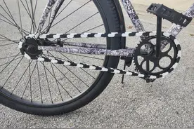 自行车链条的传动长度，为自行车更换一条合适的长度的链条图片