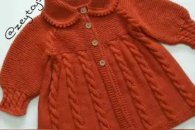 「针织作品」60款时尚漂亮的儿童开衫毛衣（女娃篇）图片