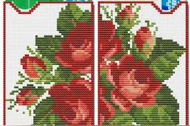 瑰花儿像素图，玫瑰仙子网格图，手工万能图解图片