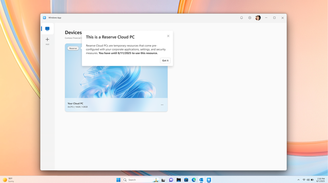 员工电脑故障不停工，微软Windows 365 Reserve公开预览版发布