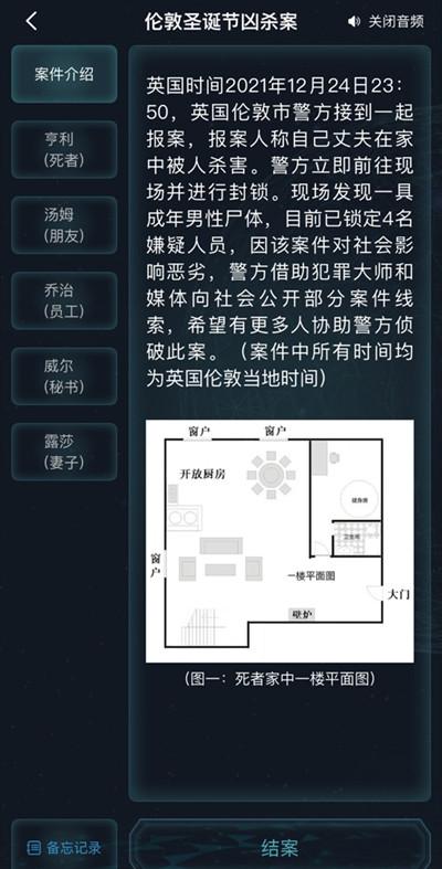 犯罪大师伦敦圣诞节凶杀案攻略 伦敦圣诞节凶杀案凶手解析
