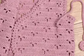 （钩针图解）新生儿宝宝马甲背心图片