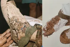 浅谈纺织品文物的复制与复原——以新疆尼雅遗址一号墓地出土红色毛褐刺绣几何纹短靿毡靴为例图片