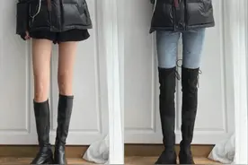 “过膝靴”买了却不会搭？教你3种搭配套路，既显高显瘦还洋气图片