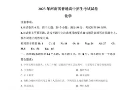 2023年河南省中考化学真题含答案图片