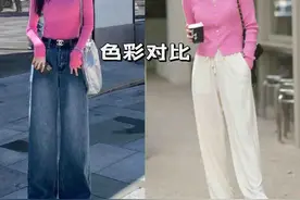 去了上海才发现：潮人都在穿“阔腿裤+平底鞋”，个个时髦又高级图片