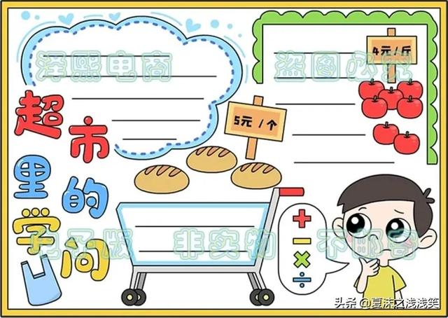 小学生数学常用手抄报200张