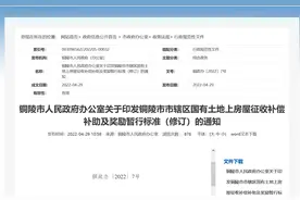 安徽省铜陵市城市房屋拆迁补偿安置标准明细2022图片