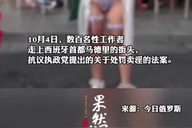 西班牙性工作者身着性感，抗议政府惩罚卖淫图片