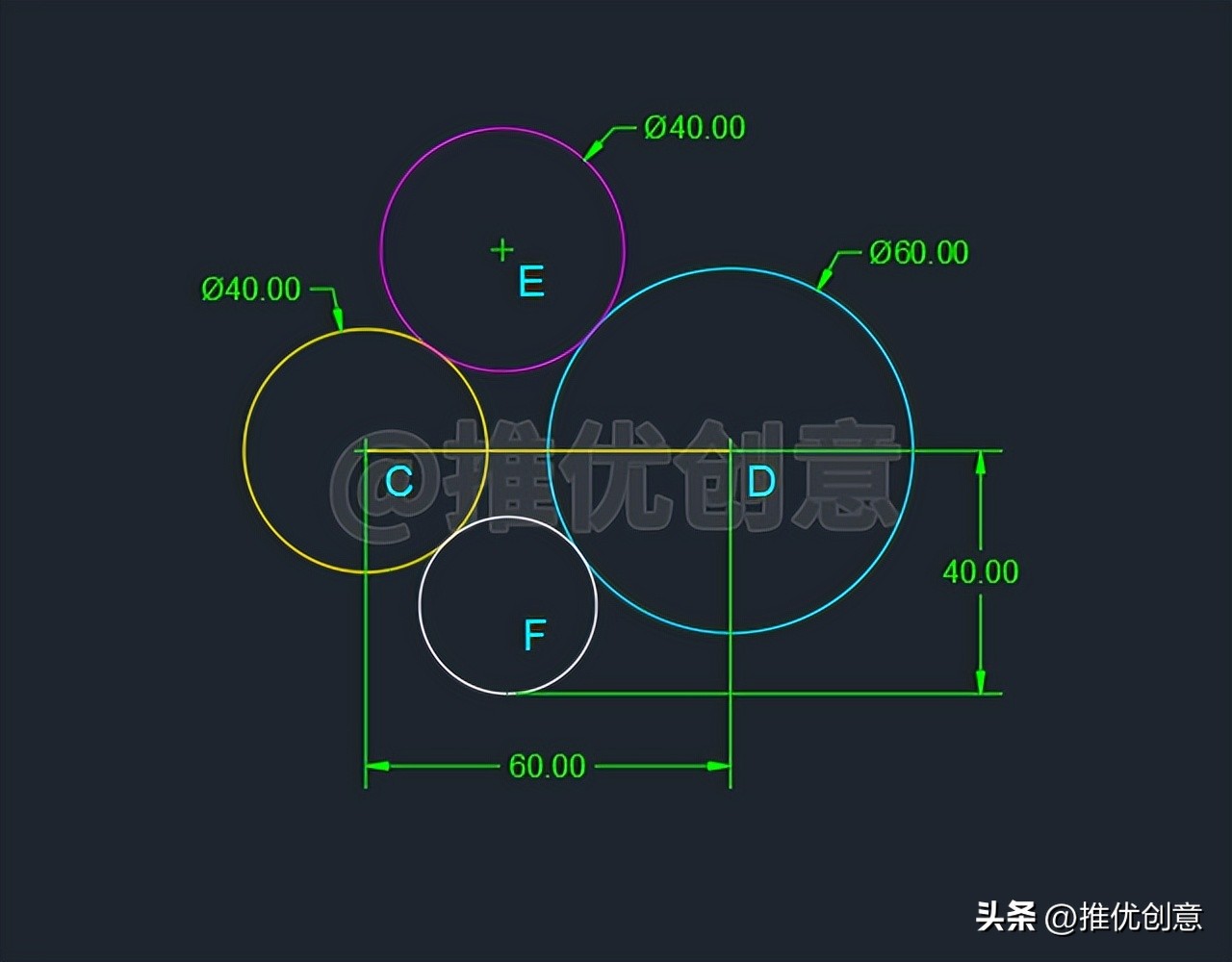 “相切、相切、相切”绘制圆 CAD 制图 AutoCAD 实战教程 工程制图插图15 “相切、相切、相切”绘制圆 CAD 制图 AutoCAD 实战教程 工程制图