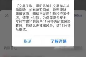 支付宝出现这两个界面千万别转账 你的钱有被骗风险图片