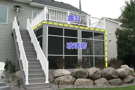 我要是老家门前有块地，也试试一体玻璃阳光房+露台，冬夏皆能用图片