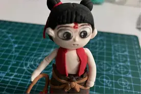 超轻粘土哪吒完成效果，魔童降落图片